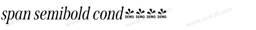 span semibold cond字体转换